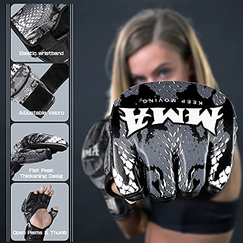 Punch Bag Training Gloves, LangRay MMA Grappling Gloves for Sparring Martial Arts Boxing Training for Adults and Kids - size: Medium, style: MMA
