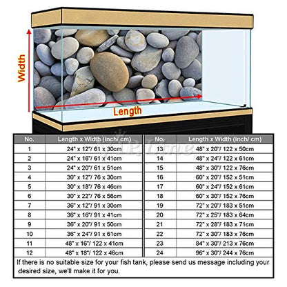 Pebbles Aquarium Background Poster HD Fish Tank Decor Landscape 24" 48" 72" (24" x 12"/ 61 x 30cm)