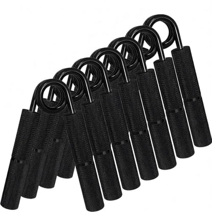 Silver 50LB-400LB Metal Hand Grip Strength Trainer Set - color: Black, size: 7Pack(50LB-350LB)