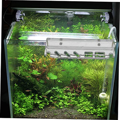 Acrylic Aquarium Tool Organizer Rack Scissors Tweezers and Scrapers Storage Stand for Efficient Water Plant Maintenance Easy Installation and Design
