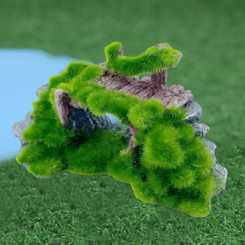 Aquarium Figurine Arch Rockery Decoration Resin Cave Bridge Ornaments Realistic Design Suitable for Fish Tank Reptile Tank Micro Landscape Garden, Bridge