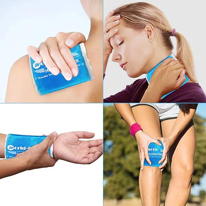 Soft Gel Cold Packs for Injuries, 4 Pack, Reusable Small Ice Packs - color: 5.5" X 5.1" - 4 Ice Packs