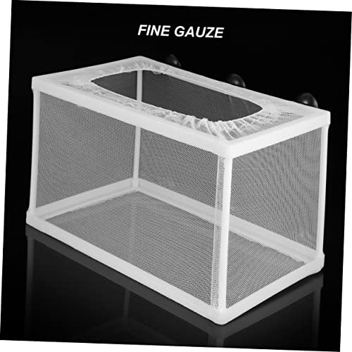 Kisangel 2Pcs Fish Net Hatchery Incubator with Suction Cups Durable Mesh Breeder Box for Aquarium Fish Tank Increases Survival Rate by Separating Aggressive and Weak Fish