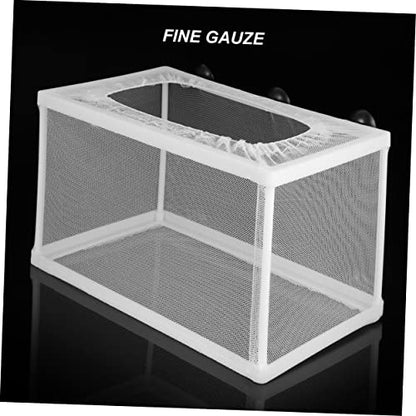 Kisangel 2Pcs Fish Net Hatchery Incubator with Suction Cups Durable Mesh Breeder Box for Aquarium Fish Tank Increases Survival Rate by Separating Aggressive and Weak Fish