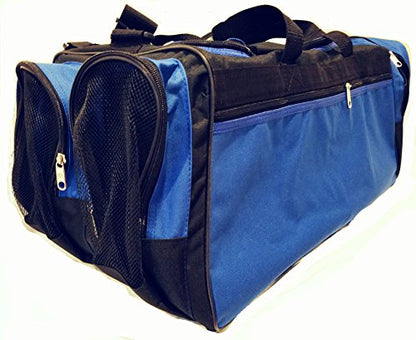 Martial Arts Bag with Mesh, Boxing MMA Deluxe Equipment Bag, TKD Bag, Karate Bag Red or Blue 13" x 27" x 14"