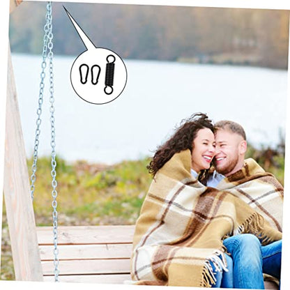 Swing Spring Stainless Steel Outdoor Hammock Chair Hanging Twist Coil - color: Black