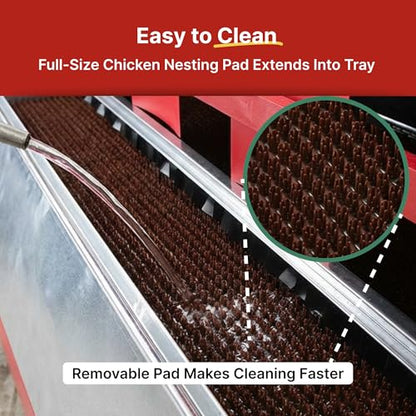 HenGear Chicken Nesting Pads, Astroturf NXT v5.2 Nesting Pads for Chicken Coop, Washable and Reusable Bedding for Clean Egg Collection, Comfortable Laying Surface for Chicken Nesting Boxes, XL - size: X-large
