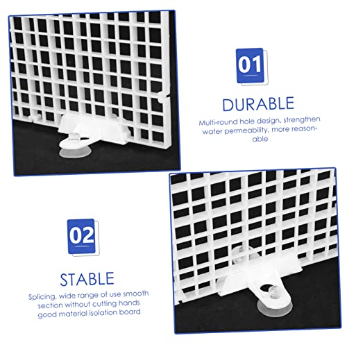 Happyyami 1set Fish Tank Divider Panel Aquarium Isolation Grid for Water Circulation Includes Semi Plates and
