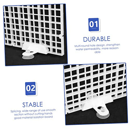 Happyyami 1set Fish Tank Divider Panel Aquarium Isolation Grid for Water Circulation Includes Semi Plates and