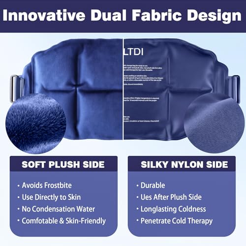 Ice Packs Soft Flexible Gel Pack for Injuries Reusable Cold Hot Therapy for Shoulder Knee Back Elbow Leg Hip Arm for Muscle Relief & Recovery 17.5'' x 9.5'' Navy Blue - color: Navy Blue