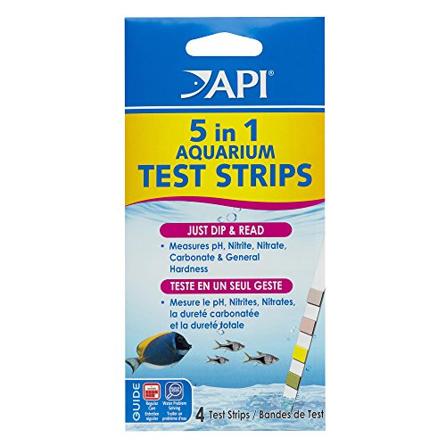 API 5-IN-1 TEST STRIPS Freshwater and Saltwater Aquarium Test Strips 4-Count Box - size: 4-Count