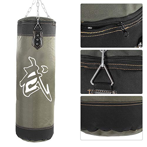 Punching Bag Set, Boxing Hanging Punching Bag Fitness Sandbags Punching Bag Empty Boxing Fight Sandbag for Gym for Training for Home for Kickboxing(Green, 60CM)