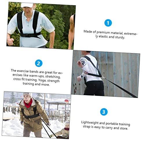2pcs Sled Harness Weight-bearing Shoulder Straps Physical Belt