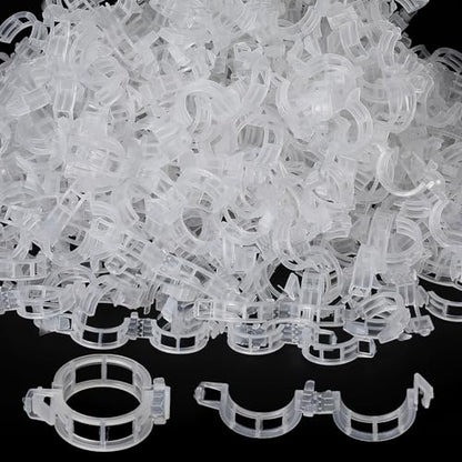 400PCS Plant Support Clips, White Plastic Garden Clips for Tomato Cucumber Flower Squash Vine, 1.2' Inner Diameter - color: White 400pcs