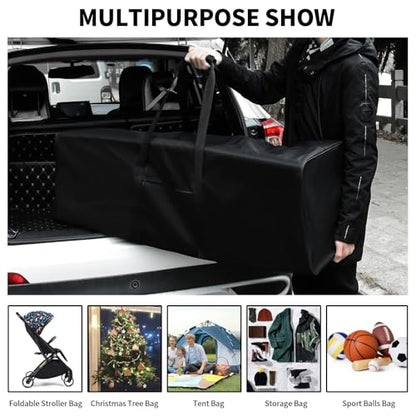 Urbanstand 46 inch Foldable Duffel Lock Zipper Travel Camp, Black 2Pack - color: Black, size: 46 Inch