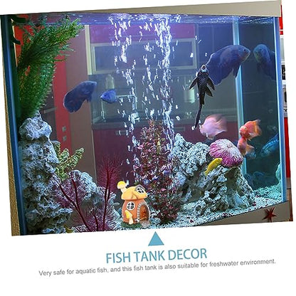 DOITOOL 5pcs Mushroom House Aquarium Decor Resin Fish Hideout for Shrimp and Fish Safe Material Underwater Shelter for for Any Aquarium