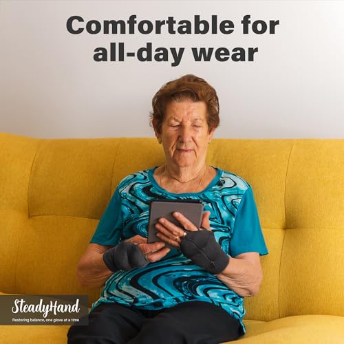 Weighted Gloves for Tremors, Wrist Weights for Hand Tremors and Parkinsons Patients, Steady Hand Adjustable Weighted Gloves (Patent Pending) - size: M-Left Hand