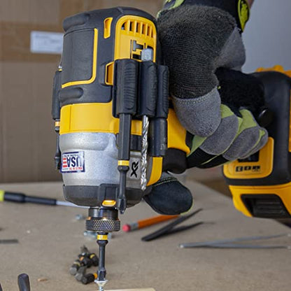 Spider Tool Holster - BitGripper v2 - Pack of Two - High Strength 3M Adhesive Drill add-on for Easy Access to six Driver bits on The Side of Your Power Drill or Driver! - color: (2) Bitgripper V2