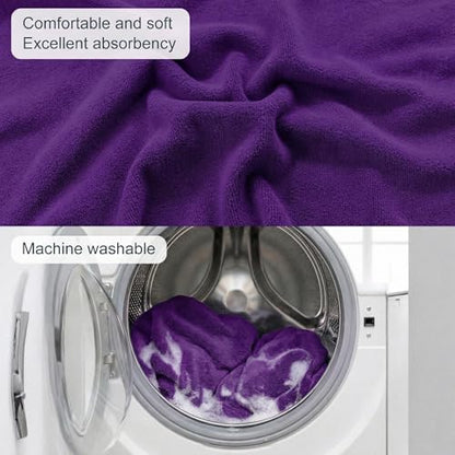 Car Seat Towel Cover, Universal Front Seat Protector for Cars, SUVs and Trucks, Sweat Towel Car Seat Cover for Gym, Yoga, Swimming, Pets and Family Travel, Profound Purple, 2 Pack - color: Profound Purple
