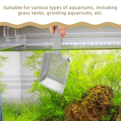 Aquarium Sand Shovel and Fish Tank Cleaning Tool Plastic Sediment Scoop for Gravel Removal in Aquariums and Fish Tanks Multifunctional Aquatic Cleaning Accessory