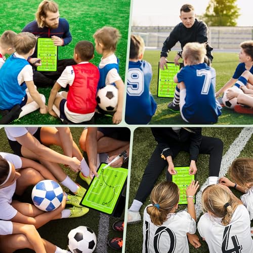 Soccer Coaching Board, Double-Sided Magnetic Tactics Clipboard