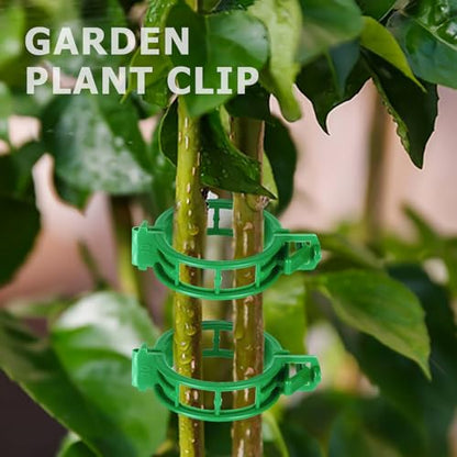 100PCS Green Plant Support Clips, Tomato Clips, Garden Clips, Trellis Clips, Vine Clips for Climbing Plants to Prevent Tomatoes from Pinching or Falling Off - color: Green 100pcs