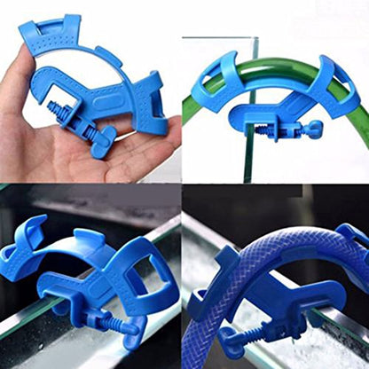 Yosoo Adjustable Aquarium Hose Holder Fish Filter Water Pipe Mount Pack of 5 - Blue