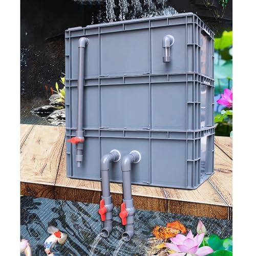 Aquarium Filter ，Large External Water Cycle System for Ponds and Fish Tanks, DIY Turnover Box, Drip Box ， No Pump Filter Media Included