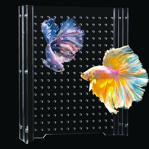 Acrylic Fish Tank Divider,Aquarium Divider Fit for 15 Gallon/ 20 Gallon Long Tank,Adjustment Clear Fish Tank Separator Set with Suction Cups(15gal/20gal Long) - size: 11.2''x11''(15gal/20gal Long)