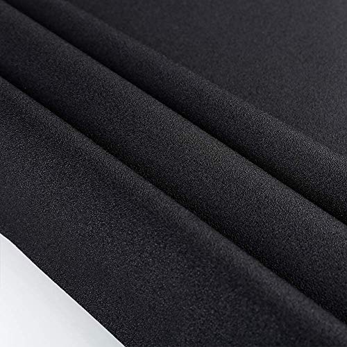 Total Blackout Window Film 100% Light Blocking Non Adhesive No Residue Removable Opaque Static Cling Privacy Glass Tint for Home Bedroom Darkening Heat Control (17.5 in x 13.1 Ft) - color: Black, size: 17.5 Inch x 13.1 Feet