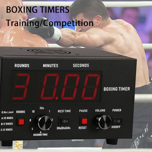 Boxing Interval Timer,Professional Gym Timer with LED Display,Selectable Training Time and Cycle Repetitions,Adjustable Sound Gym Interval Timer Green - color: Green