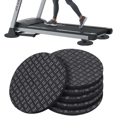 6PCS Non-Slip Walking Pad Mat,Treadmill Mat Pad for Carpet Hardwood Floors Indoor & Gym, Noise Reduction Exercise Equipment Mat for Under Treadmill & Exercise Bike Machines (6, 5MM)
