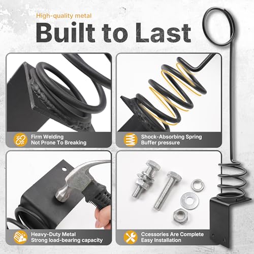 1PCS Bolt on Hose Hanger Hydraulic Hose Hanger for Tractor with Bolts Heavy Duty Tractor Accessories & Attachments, Prevent from Damaging the Hoses, Black