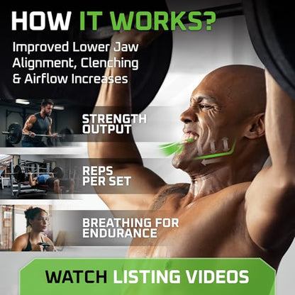 New Age Performance 6DS Weightlifting Mouthpiece, Increase Strength & Reps - color: Clear