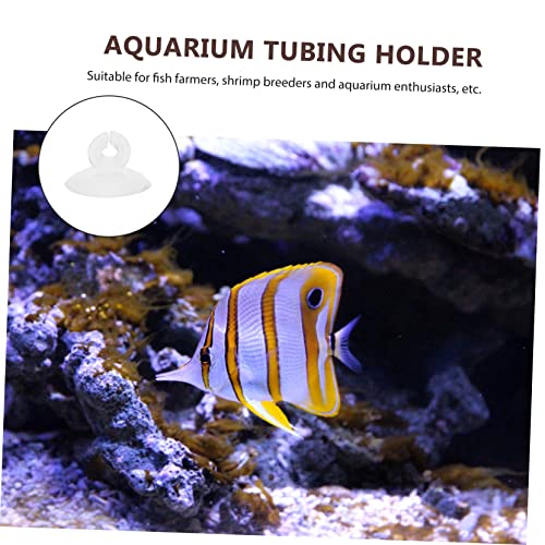 Happyyami 25pcs Aquarium Cups for Airline Tubing Fish Tank Accessories Strong Hold for Air Tubing for Smooth