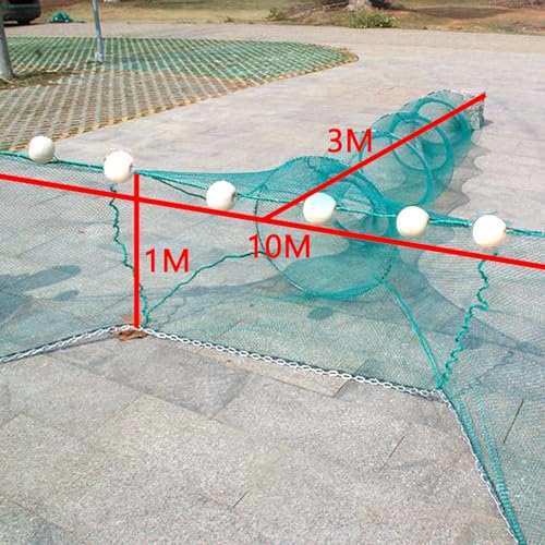 Crab Trap Shrimp Trap Shrimp Net Fish Trap Lobster Trap Minnow Trap Collapsible Portable Net Crab Net Large Inlet with Float and Heavy Duty Chain for Catching Crabs Lobsters Fish