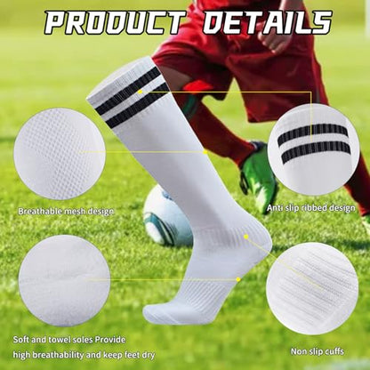 TOMIYO Soccer Shin Guards with Socks Kids 10-12 Calf Protective Equipment - color: Can't, size: Large