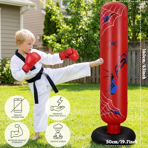 Shappy Inflatable Punching Bag Larger Spider Stable Boxing Bag Set