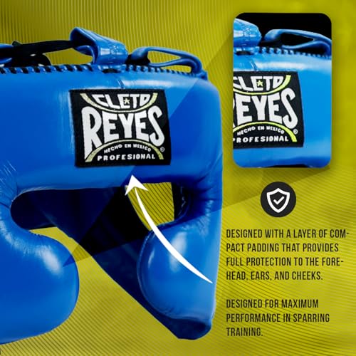 CLETO REYES Boxing Headgear with Cheek Protection for Men and Women, Protective Head Guard Face Saver, Sparring Fighting - color: YELLOW, size: Large