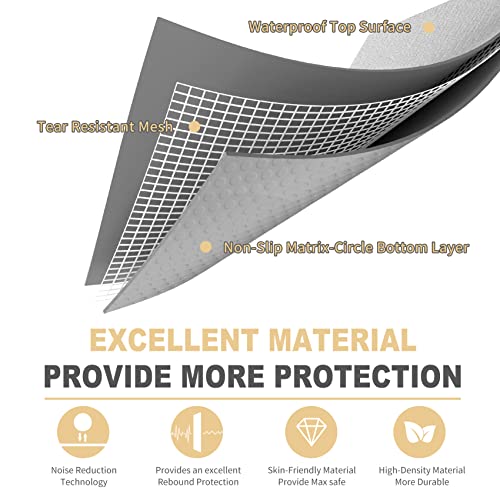 GXMMAT Extra Large Exercise Mat 16'x6'/12'x6'/10'x6'/8'x6'(7mm) - color: Grey Cool, size: 6*10 FT