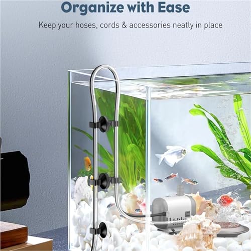 20Pcs Aquarium Suction Cup Clips Aquarium Air Tube Holders for Pump Power Cord Fish Tank Oxygen Tube Hose Buckle Wire Finisher