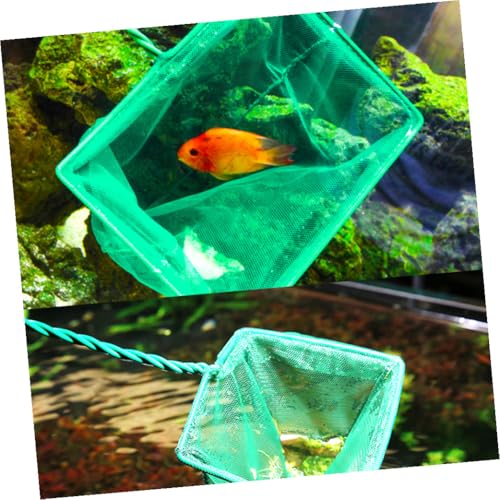 LIOOBO 4pcs 4 Inch Portable Fish Net for Aquarium Skimmer Net Fish Tank Mini Handle