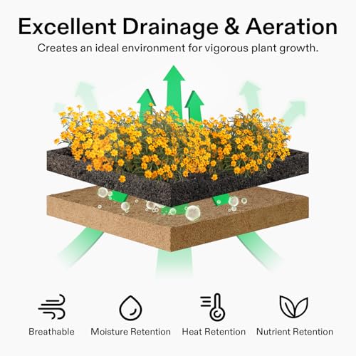 VIVOSUN Coco Liner Roll 16x120 in, 100% Natural Coconut Fiber Mat, Thickened Coir Liner for Planters, Hanging Baskets, Garden Decoration, DIY Crafts, Pet Pads & Reptile Carpet - size: 16"W x 120"L