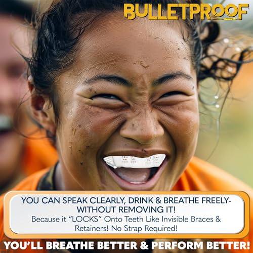 Bulletproof MMA & Boxing Mouth Guard: Thinnest Most Breathable Mouthguard! - color: Clean White, size: FIGHTING