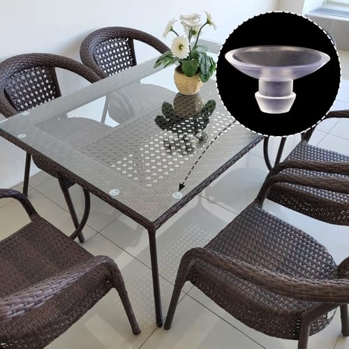 30pcs Clear Rubber Round Non-Slip Suction Cups for Glass Table, Cabinet Doors, Fish Tank, Bathroom Tile, Kitchen Sink - 20mm Diameter, 7mm Stem Length
