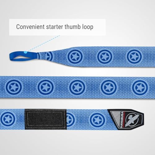 Hayabusa Marvel Hero Elite Mexican Style Boxing Hand Wraps for Men & Women - color: Captain America