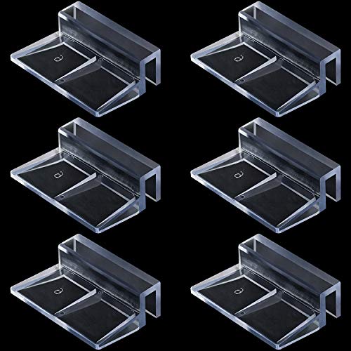 OIIKI 6 PCS Aquarium Glass Cover Clip, Clear Acrylic Support Holder, Aquarium Lid Clips Clamps, for Aquarium Fish Tank (6mm)