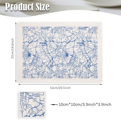 SUPERDANT 5 Sheets City Map Underglaze Transfer Paper Urban Cartography Ceramic Decals for Pottery Porcelain Cups Plates Vases Clay Fire-On Bowls Beginner Friendly Extra Large - style: City Map