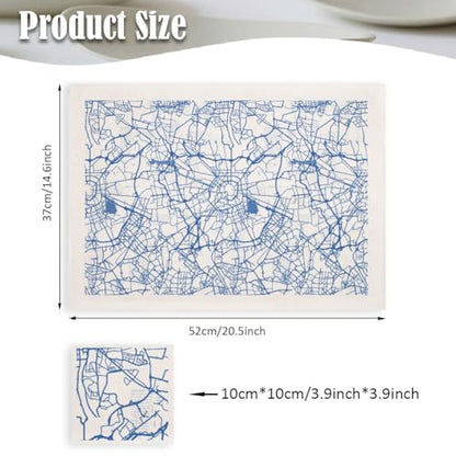 SUPERDANT 5 Sheets City Map Underglaze Transfer Paper Urban Cartography Ceramic Decals for Pottery Porcelain Cups Plates Vases Clay Fire-On Bowls Beginner Friendly Extra Large - style: City Map