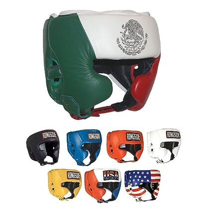 Ringside Competition-Like Boxing Headgear with Cheeks - color: Mexican Flag, size: Large